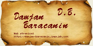 Damjan Baračanin vizit kartica